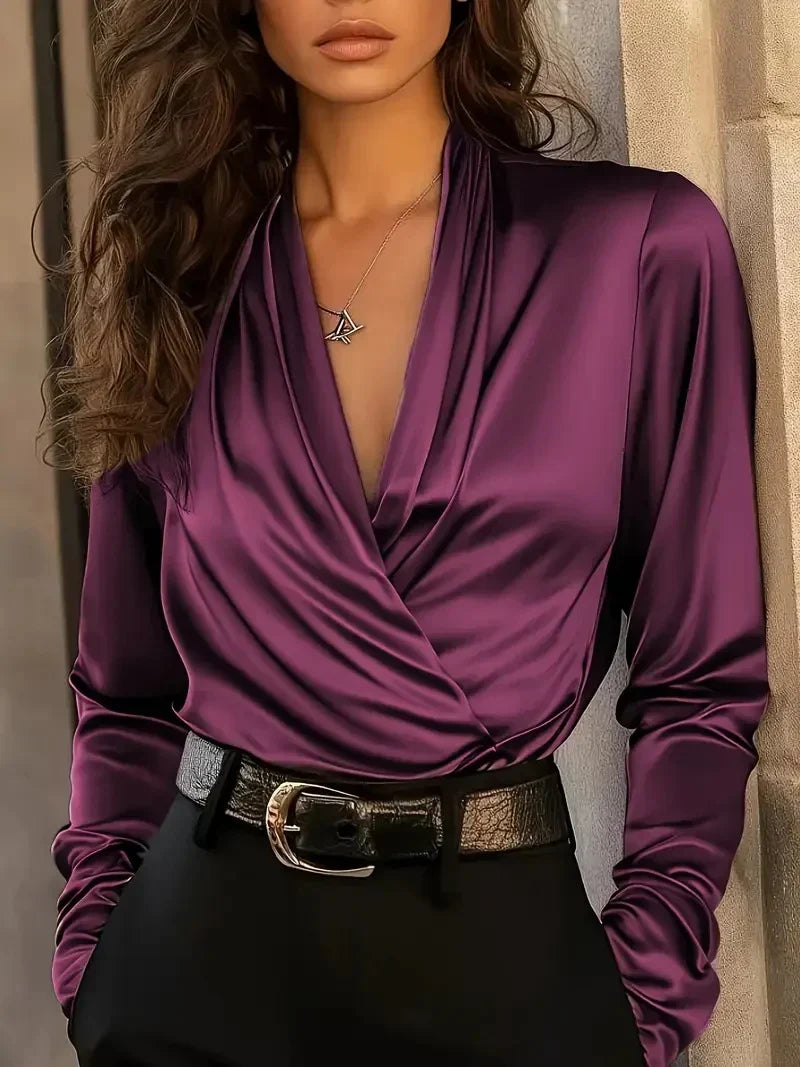 Thea™ | Elegant V-Neck Top