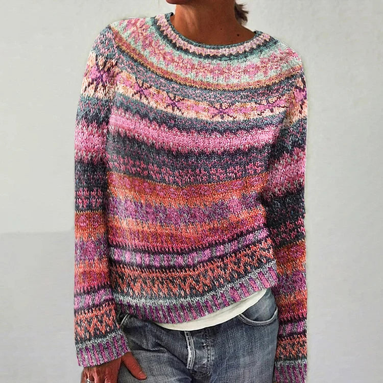 Diana™ | Vintage Ribbed Knit Crewneck Sweater