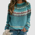 Charlie™ | Retro Wave Pattern Pullover Sweater