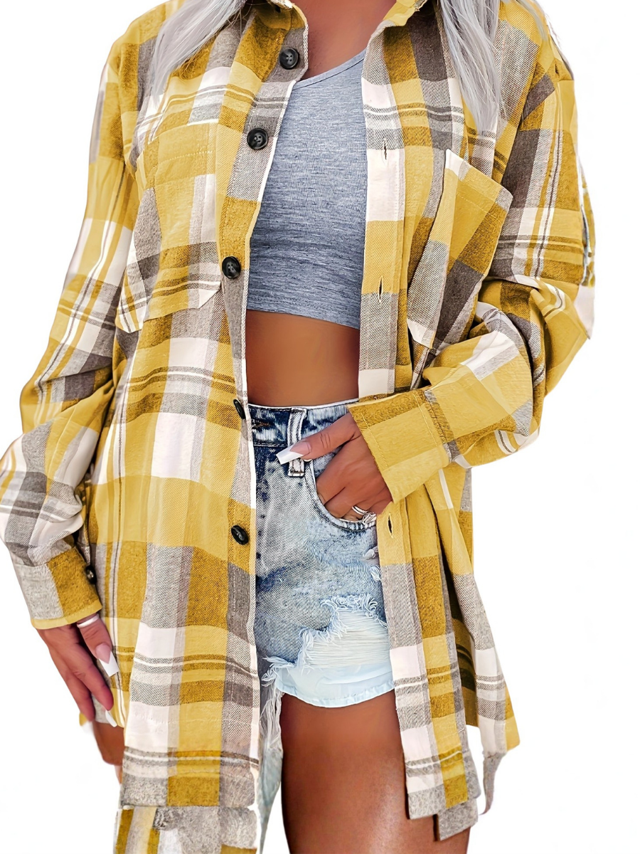 Shelby™ | Oversized Plaid Button Up Shirt