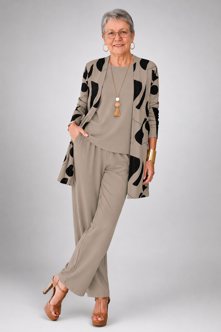 Camille - Abstract Print Three-Piece Set