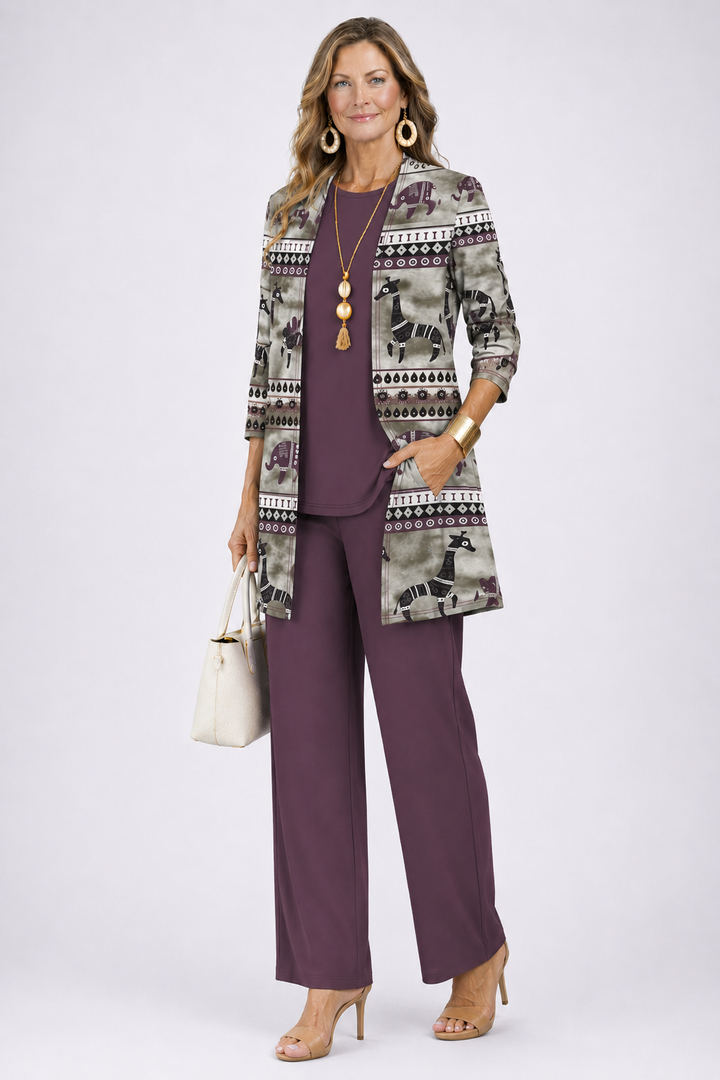 Marissa - Printed Layered Three-Piece Set