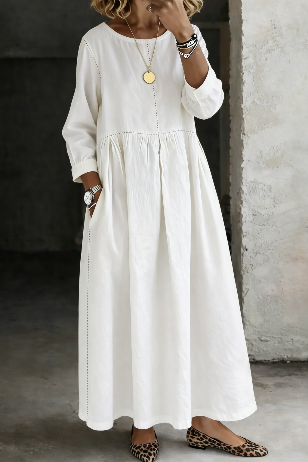 Zephyrelle™ | Vintage Denim Maxi Dress