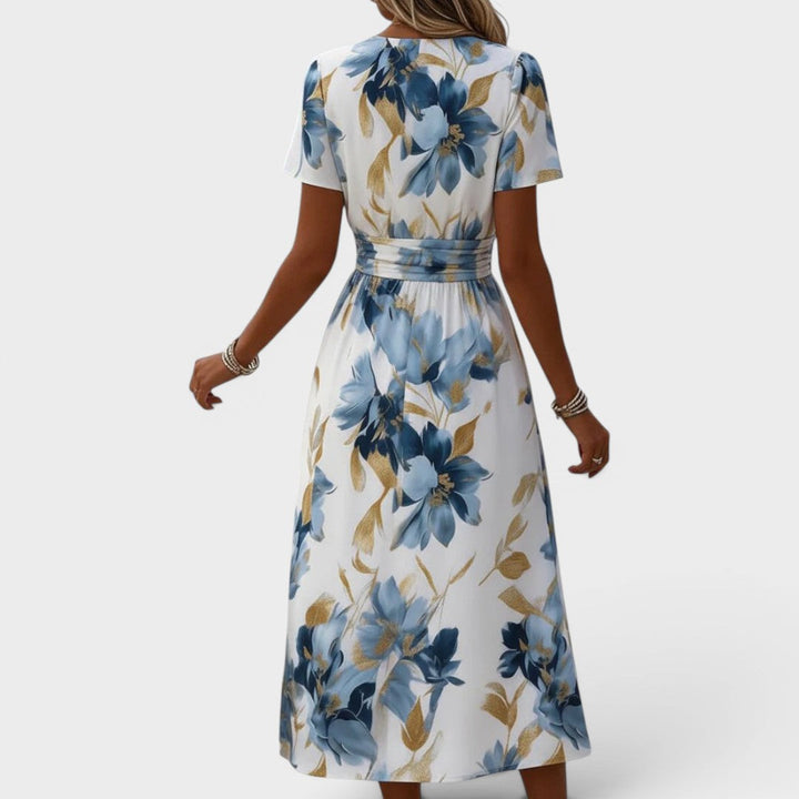 Alexis™ | Floral Wrap Waist Midi Dress