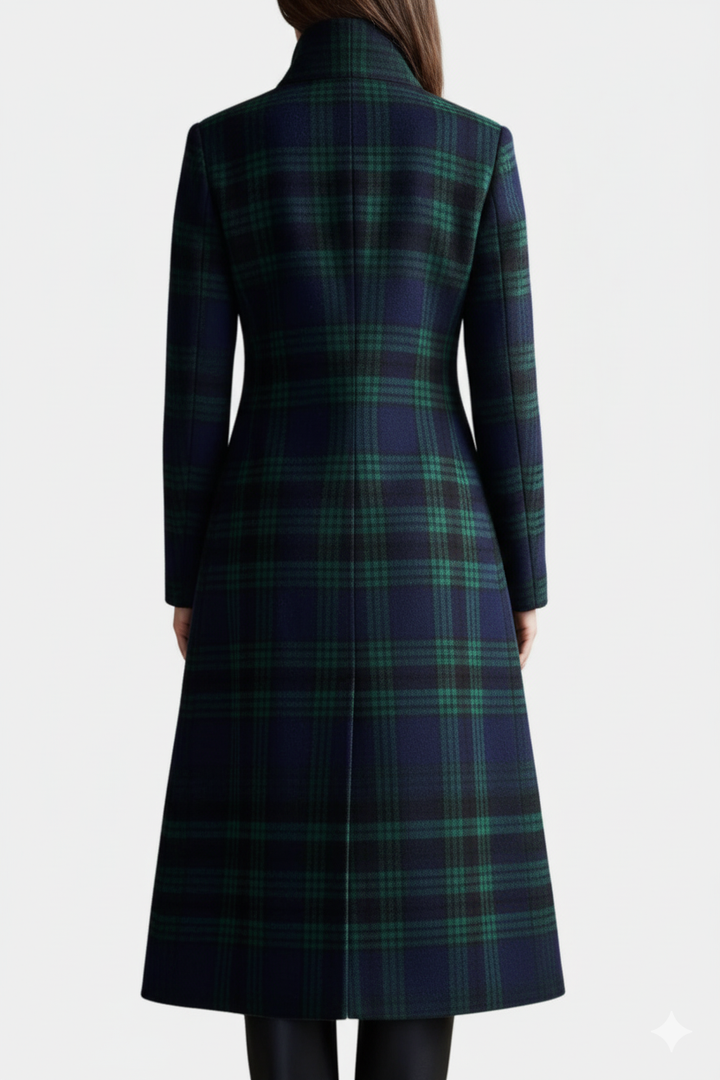 Mackenzie™ | Elegant Plaid Longline Coat
