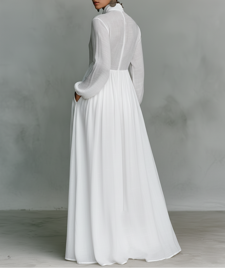 Nerina™ | Flowing Button-Front Maxi Dress