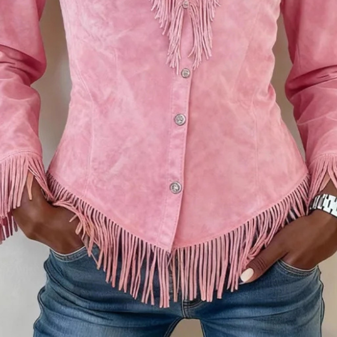 Nyla™ | Fringe Button-Up Blouse