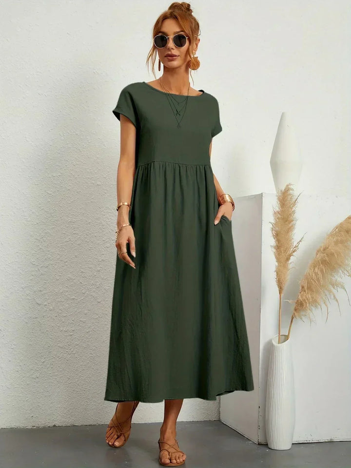 Leilani™ | Elegant Fluid Midi Dress