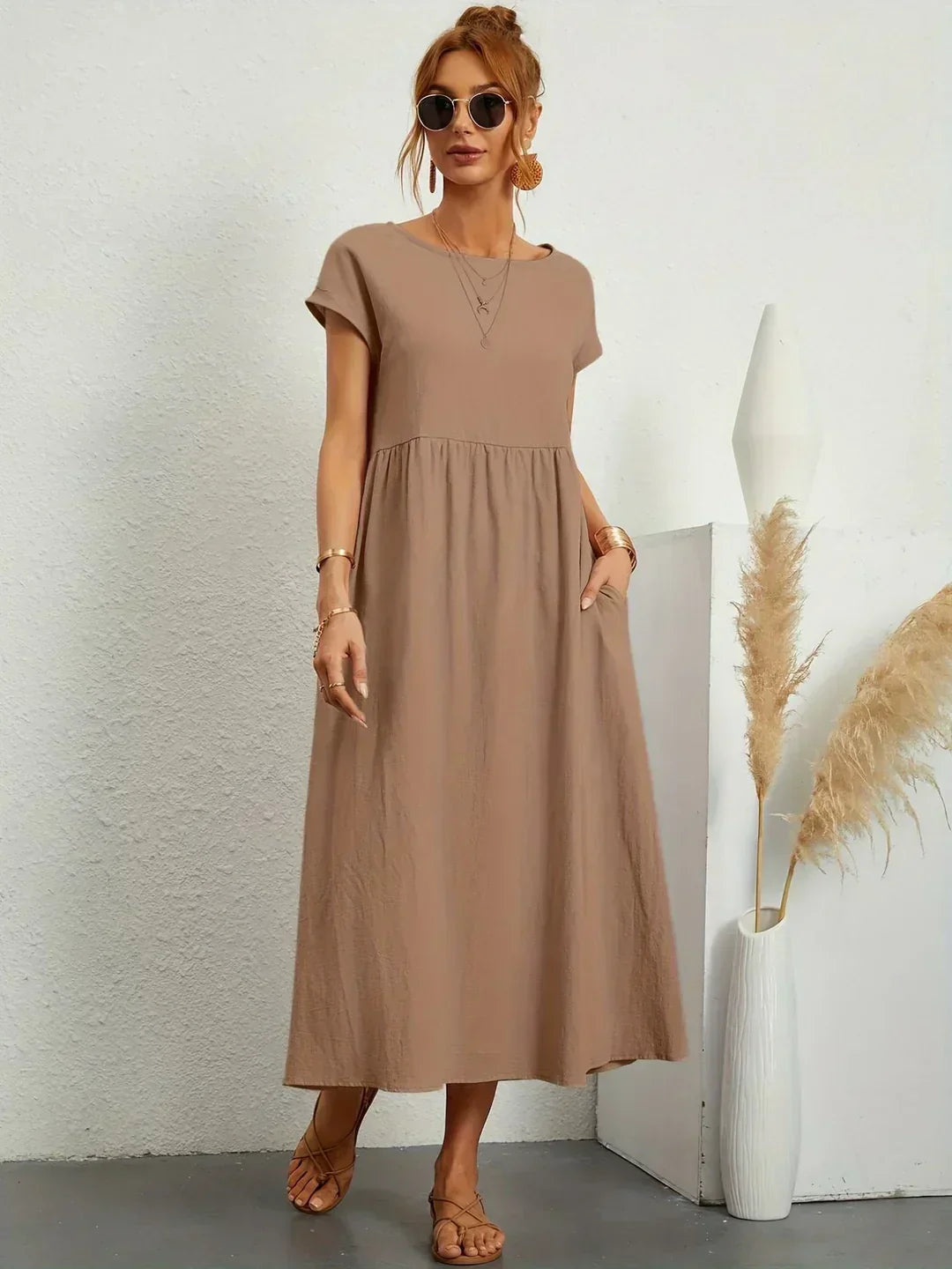 Leilani™ | Elegant Fluid Midi Dress