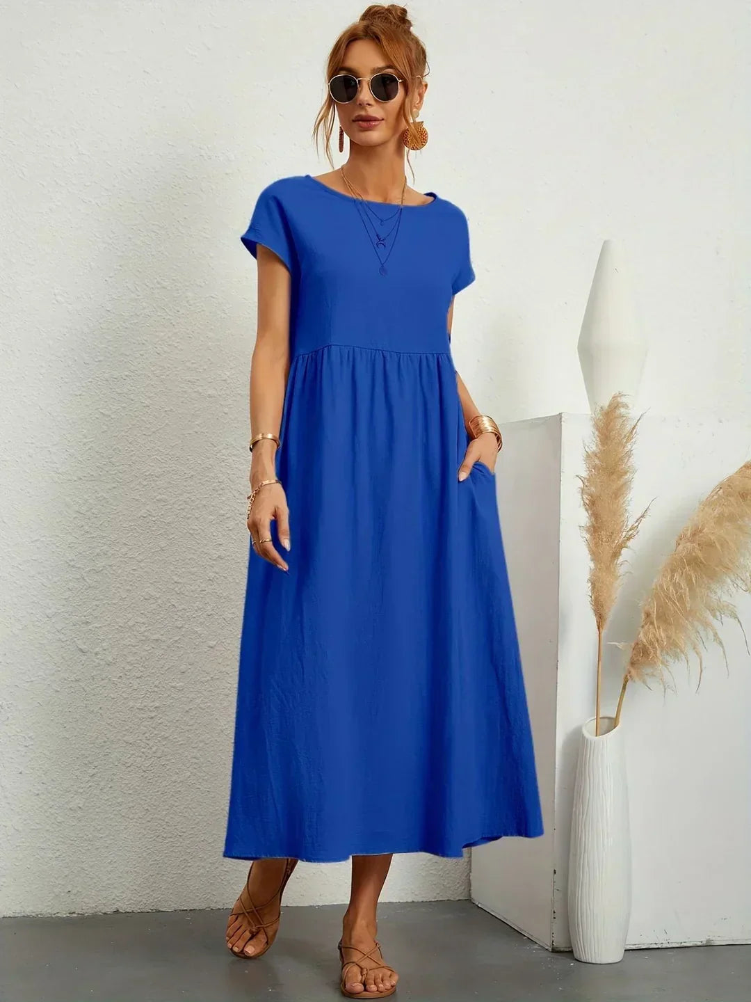 Leilani™ | Elegant Fluid Midi Dress