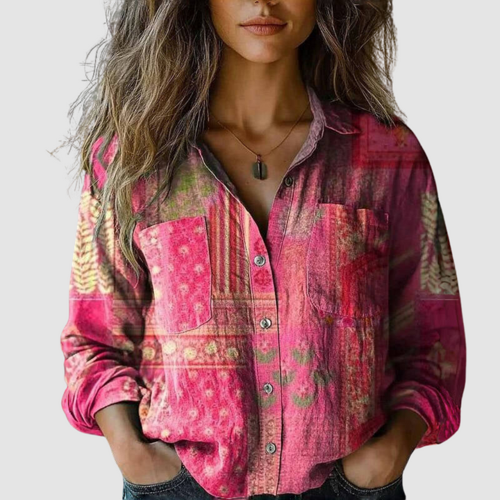 Miah™ | Vintage Printed Blouse