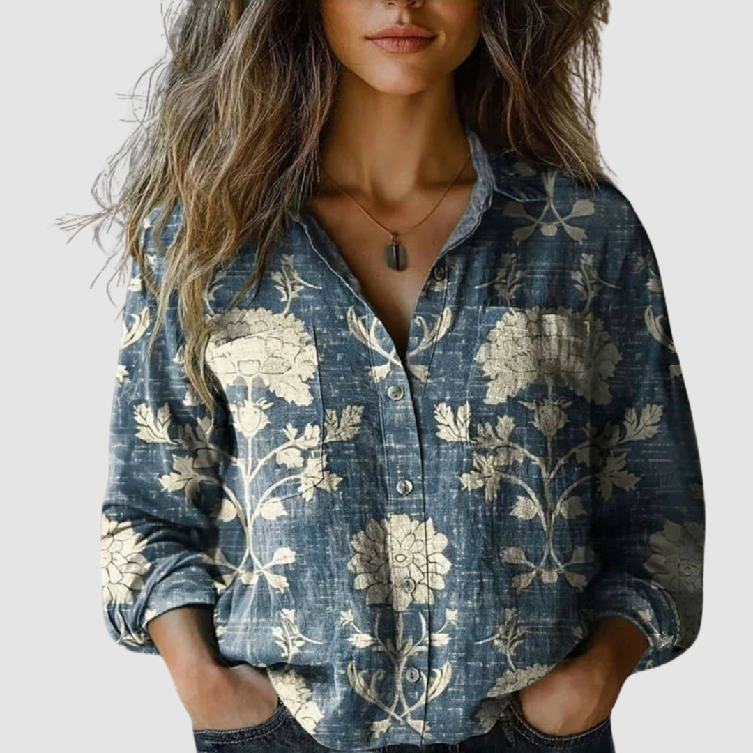 Miah™ | Vintage Printed Blouse