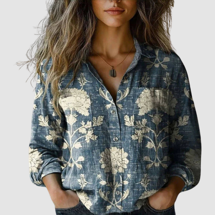 Miah™ | Vintage Printed Blouse
