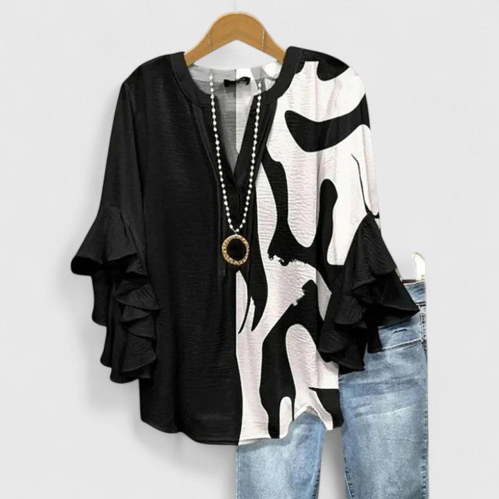 Kimberly™ | Ruffle Sleeve Flowy Blouse
