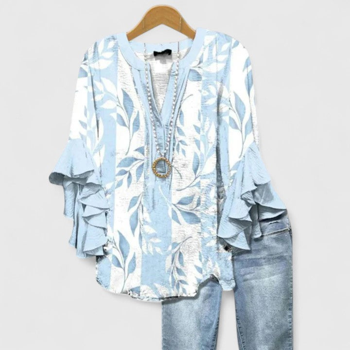 Kimberly™ | Ruffle Sleeve Flowy Blouse