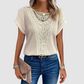 Aylin™ | Elegant Sheer Embroidered Top