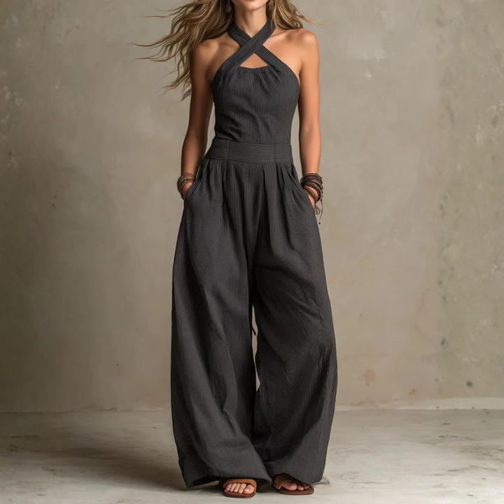 Adriana™ | Open-Back Wide-Leg Jumpsuit