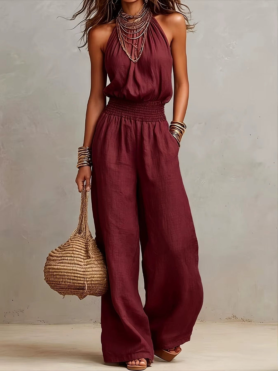 Grace™ | Elegant Halter Neck Jumpsuit