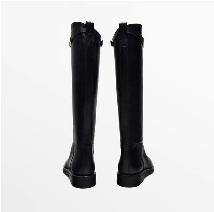 Helen™ | Minimalist Block Heel Buckle Ankle Boots