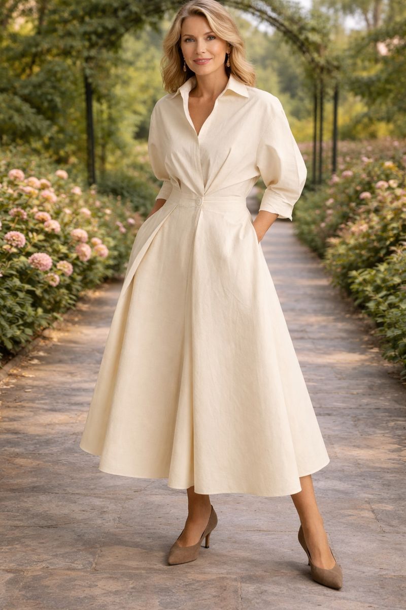 Zivana™ | Wrap-Front Flowy Maxi Dress