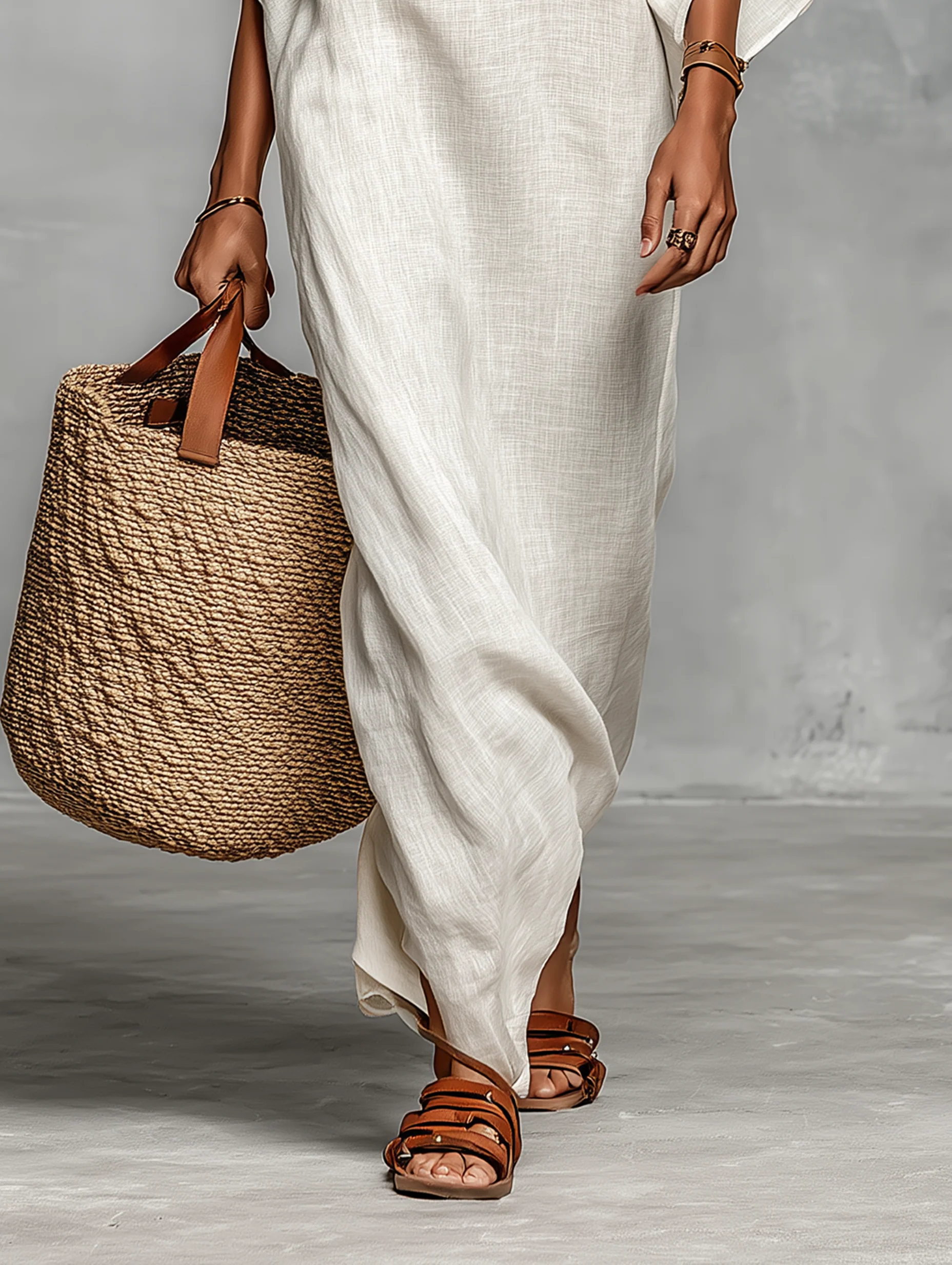 Juliette™ | Off-Shoulder Striped Batwing Sleeve Maxi Dress
