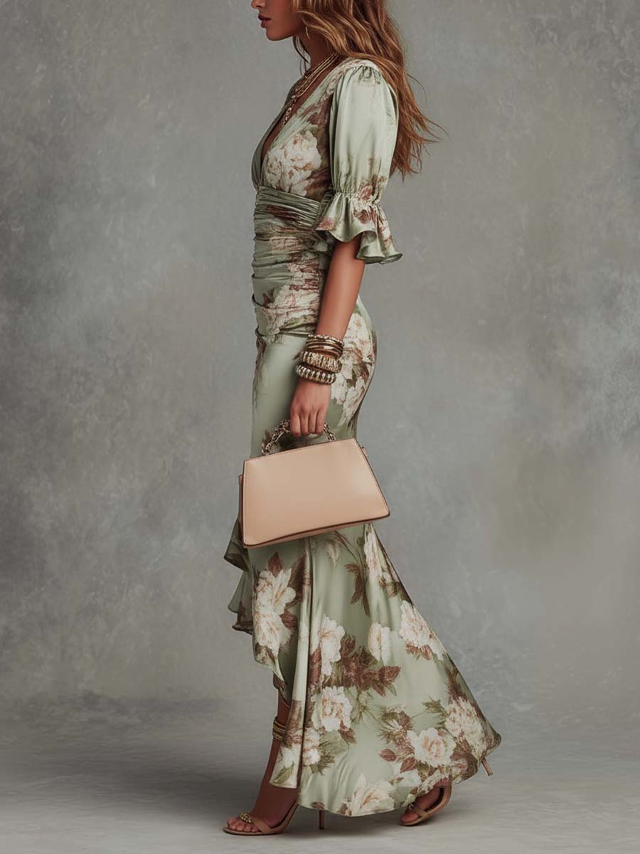 Orlaia™ | Floral Print Midi Dress