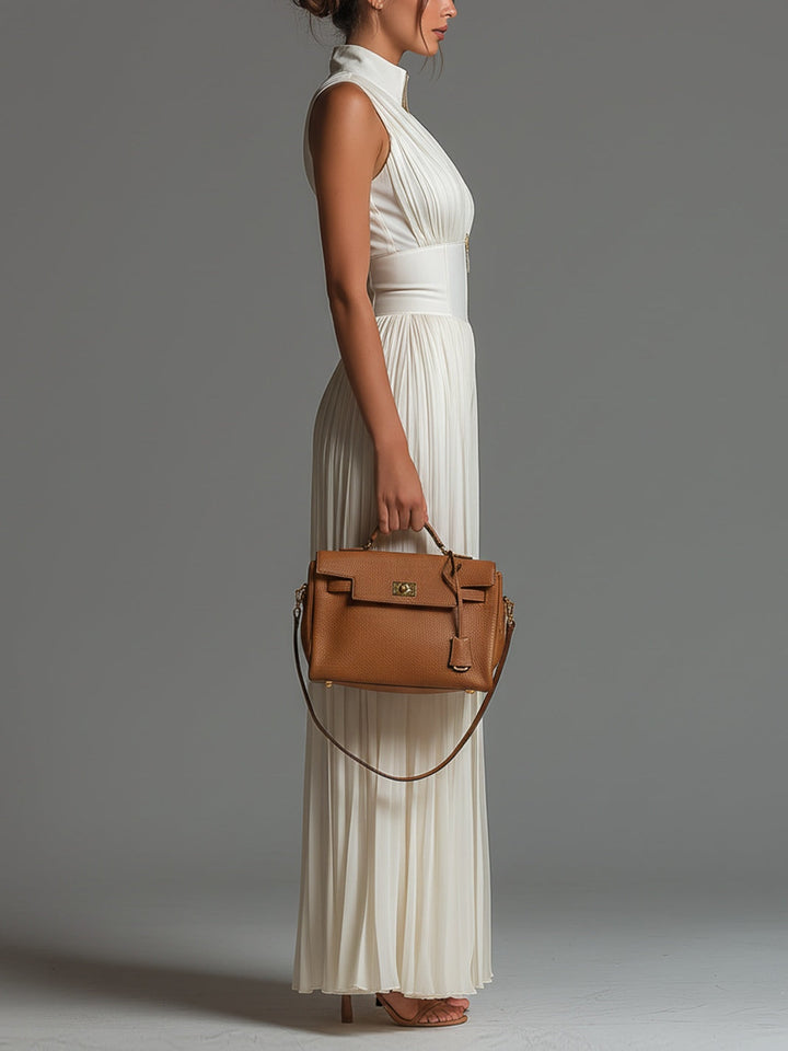 Liliana™ | Elegant Pleated White Jumpsuit
