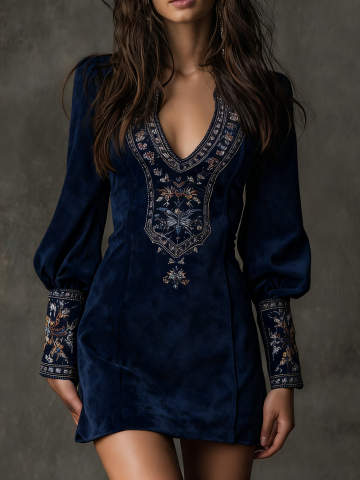Willow™ | Purple Embroidered Mini Dress