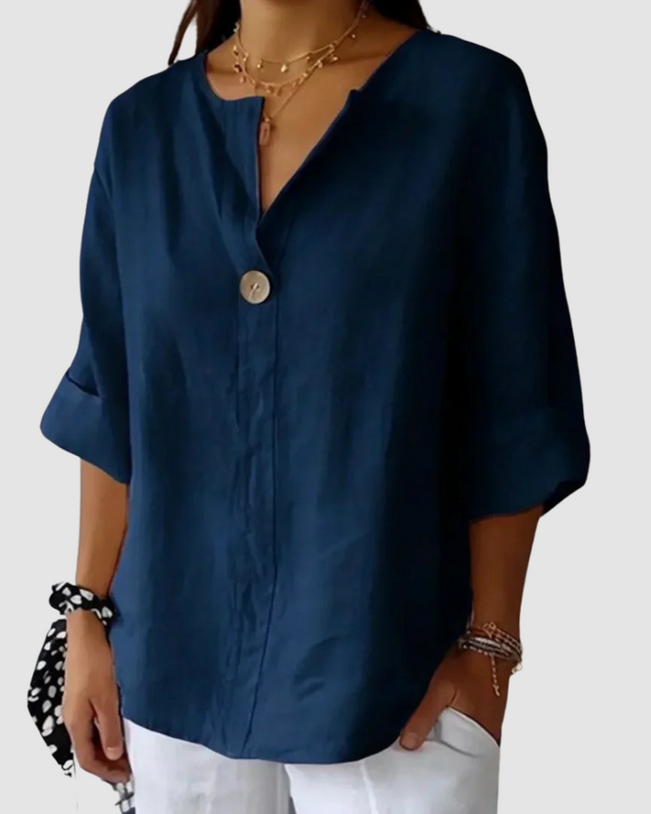 Ava™ | Classic Button-Down Collared Blouse
