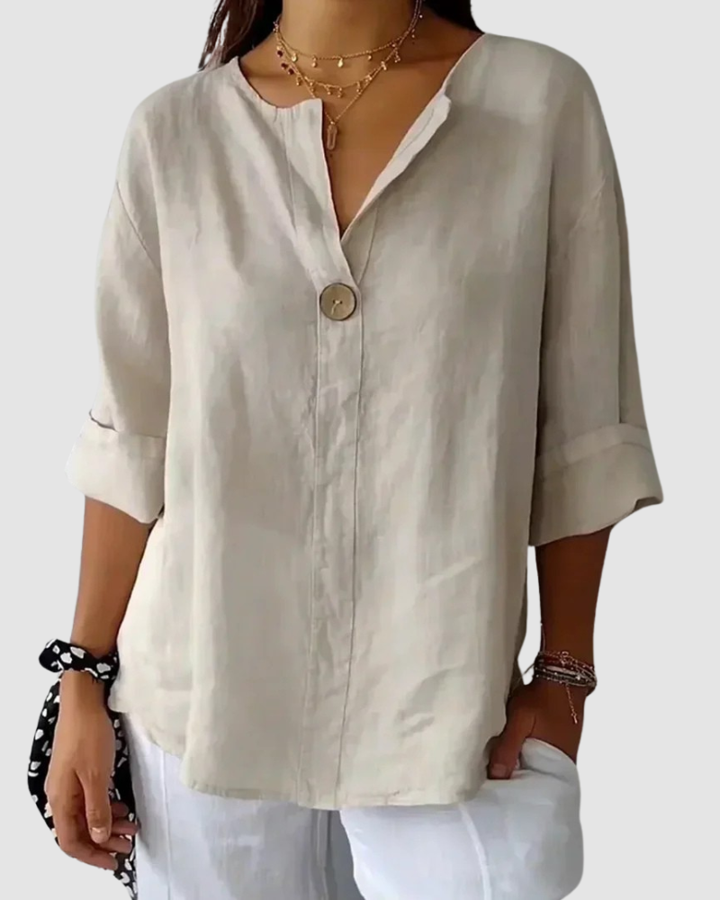 Ava™ | Classic Button-Down Collared Blouse