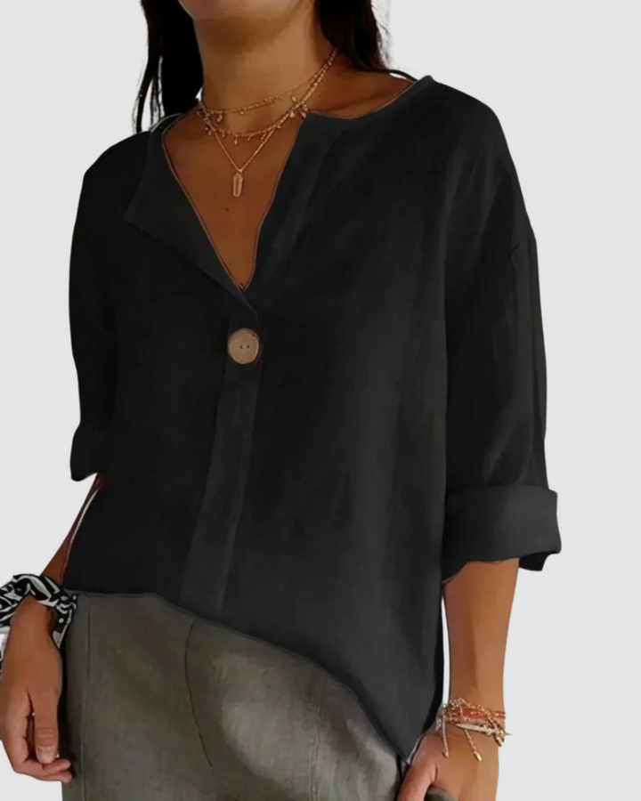 Ava™ | Classic Button-Down Collared Blouse