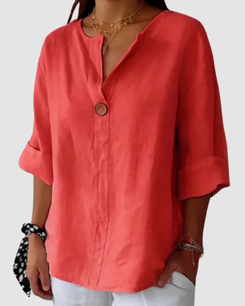 Ava™ | Classic Button-Down Collared Blouse