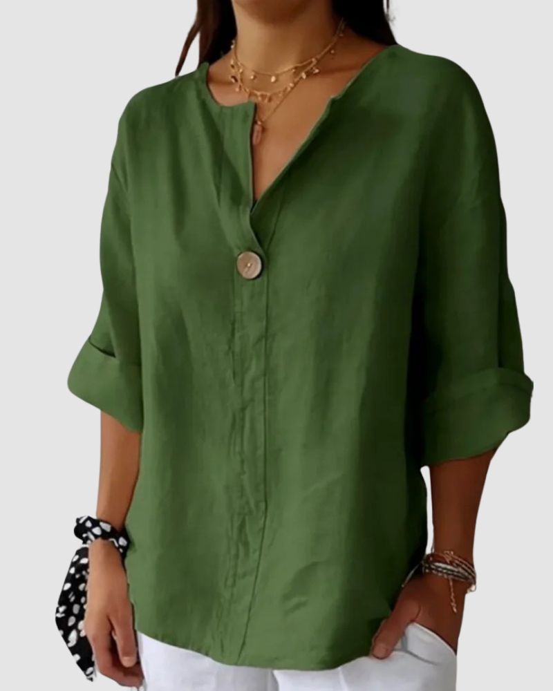 Ava™ | Classic Button-Down Collared Blouse