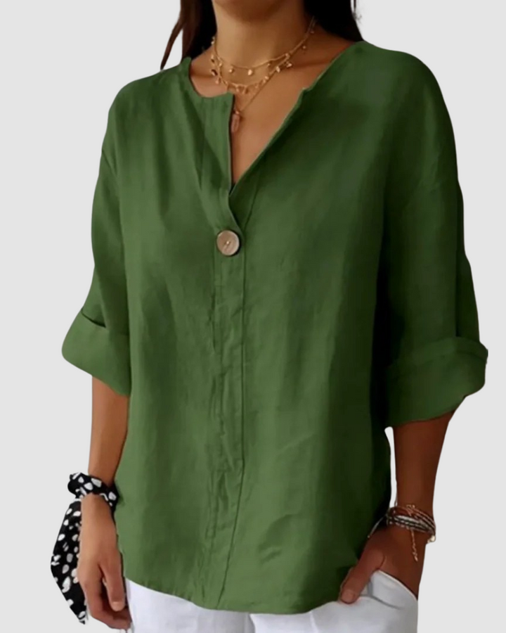 Ava™ | Classic Button-Down Collared Blouse