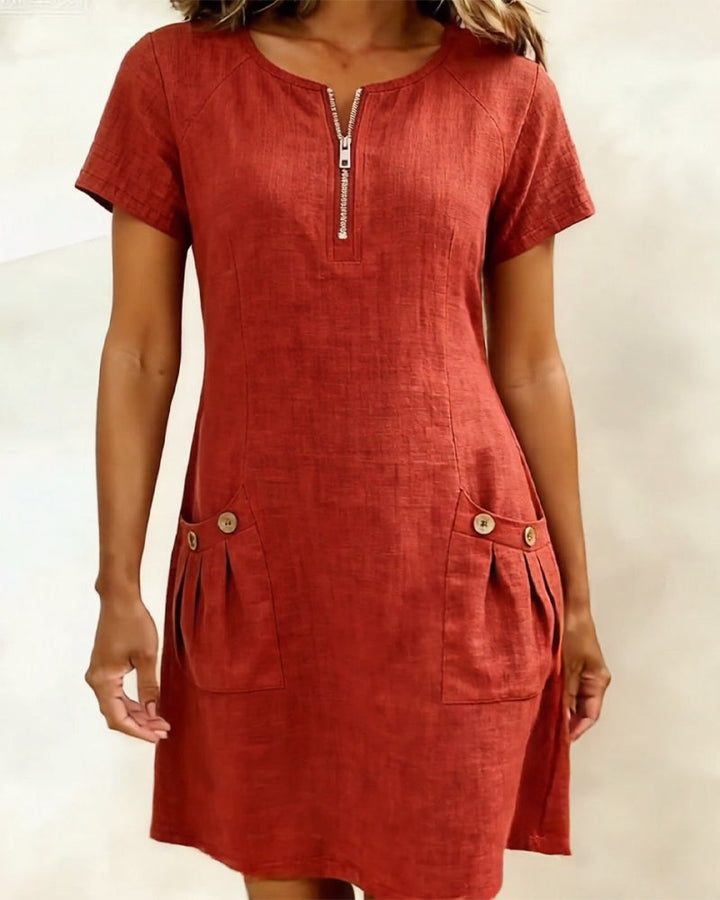 Naomi™ | Zip Pocket Casual Dress