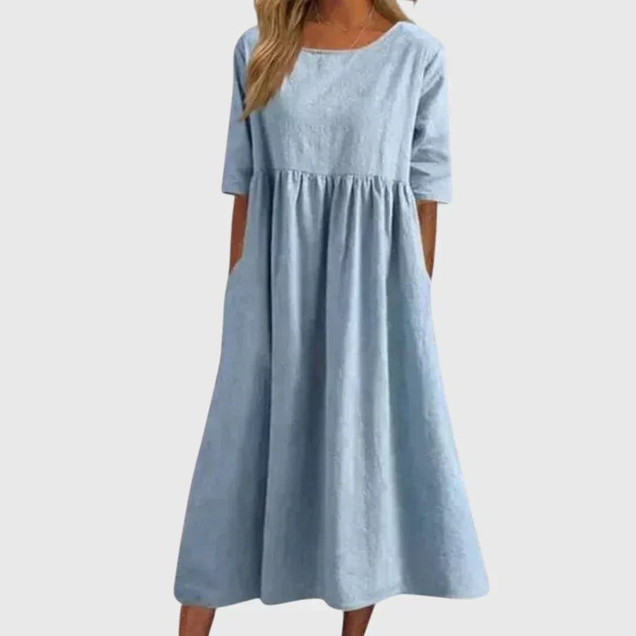 Jimena™ | Elegant Short Sleeve Dress