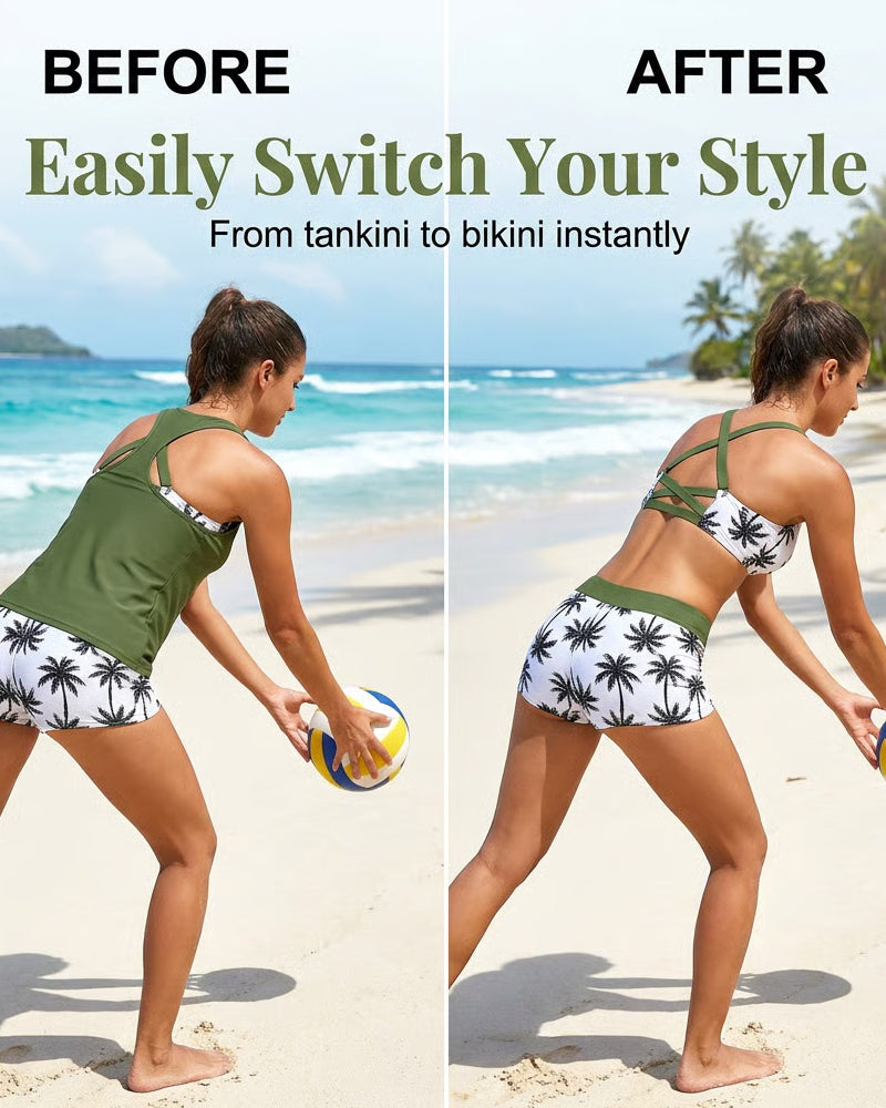 Wynter™ | 3-Piece Raglan Bikini Set With Cover-Up