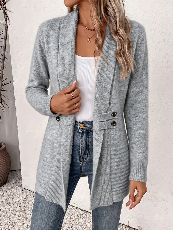 Vivian™ | Open Front Fitted Waist Cardigan