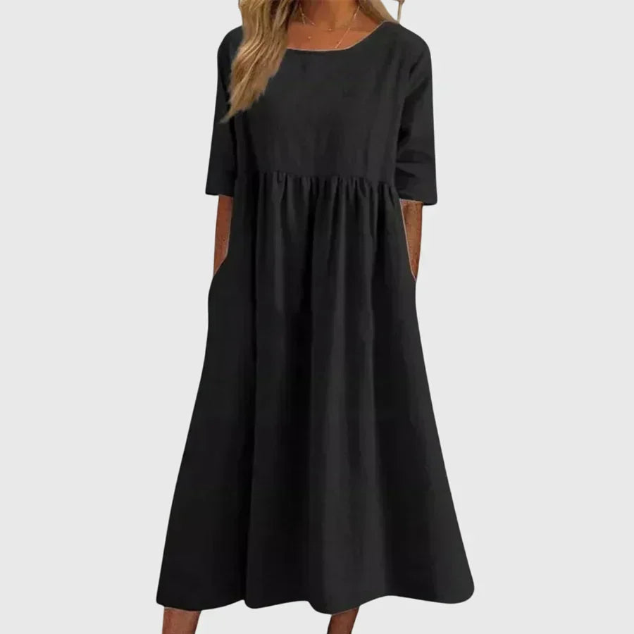 Jimena™ | Elegant Short Sleeve Dress