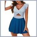 Rosemary™ | Striped Ruffle One-Piece Swimsuit