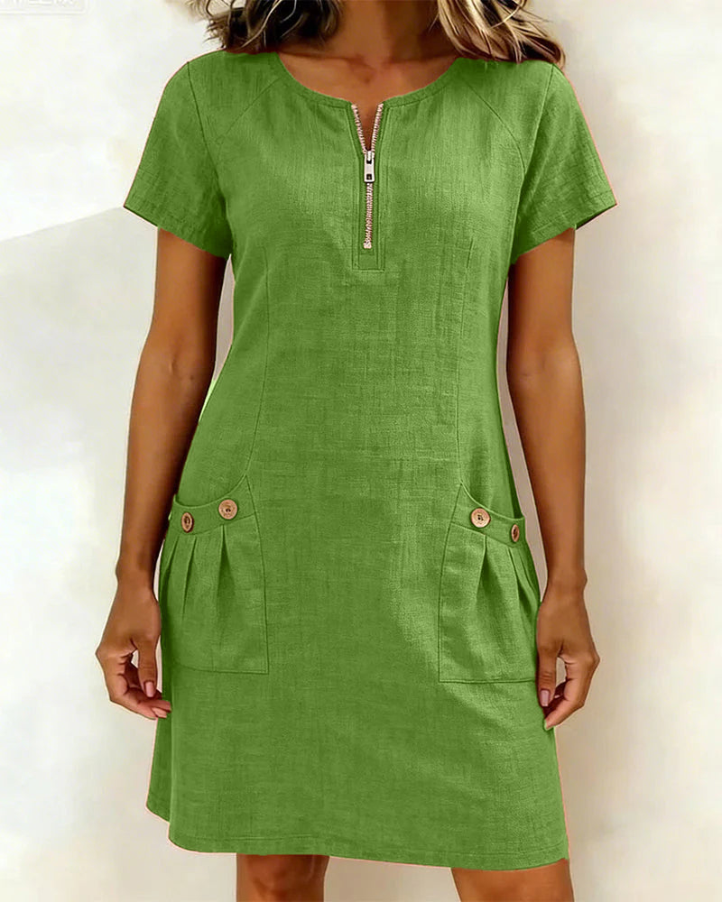 Nerisse™ | Zipper Pocket Casual Dress