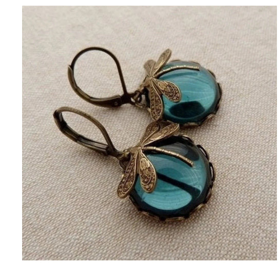 Elena™ | Elegant Spherical Dragonfly Earrings