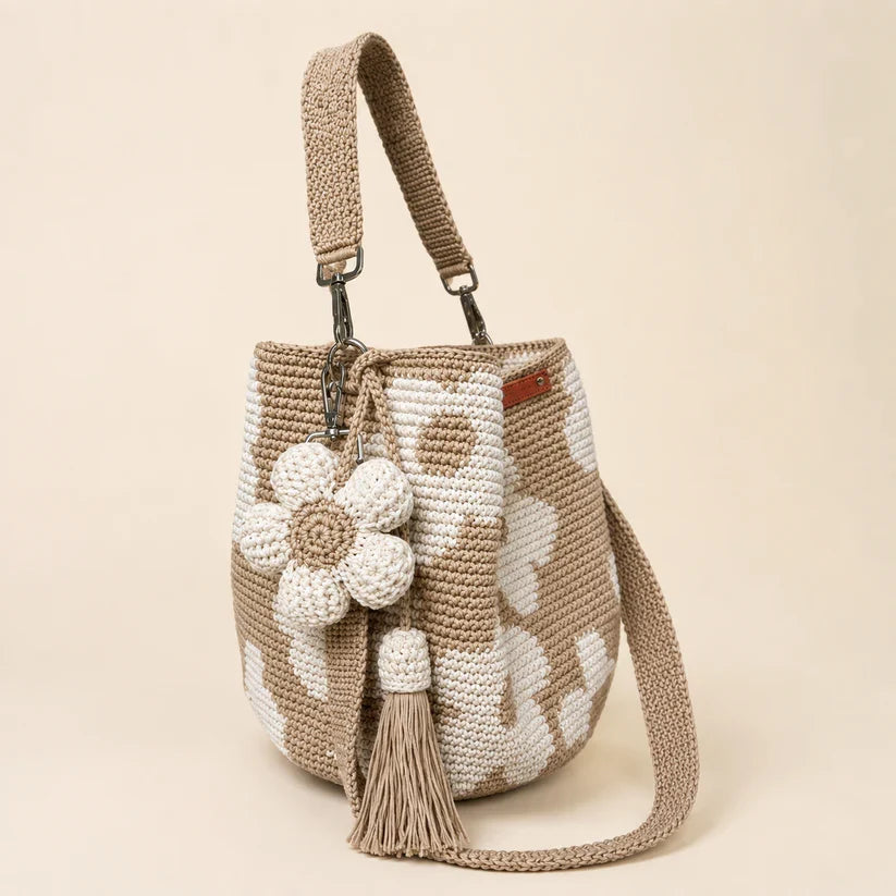 Lia - Handmade Crochet Floral Tote Bag