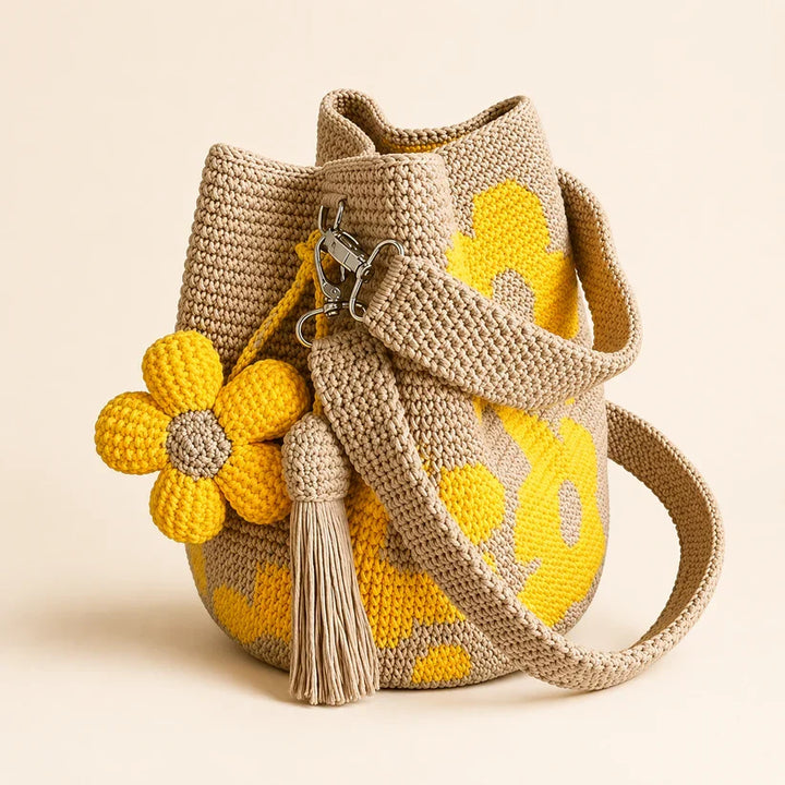 Lia - Handmade Crochet Floral Tote Bag