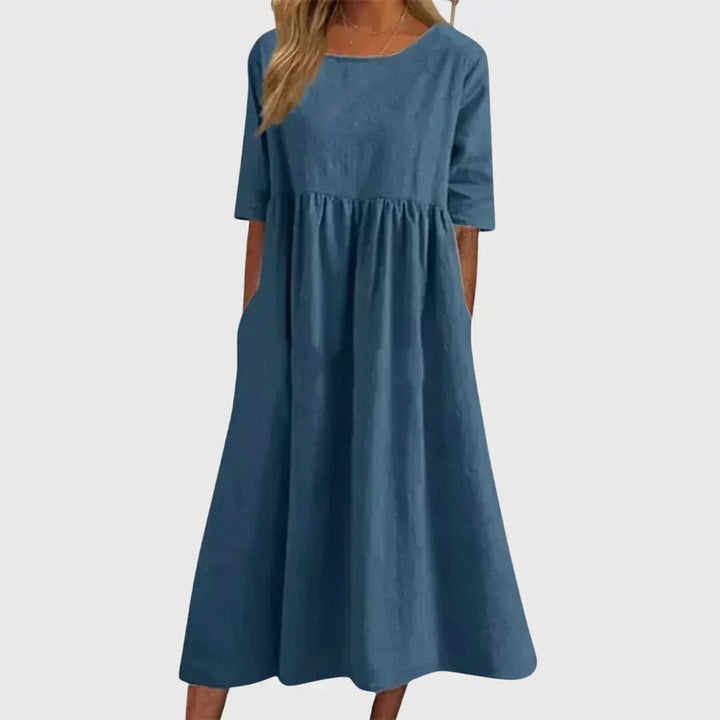 Jimena™ | Elegant Short Sleeve Dress