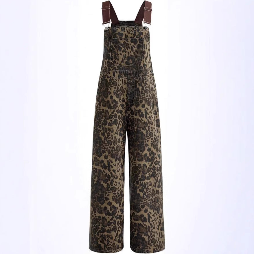 Sloane™ | Retro Leopard Print Jumpsuit
