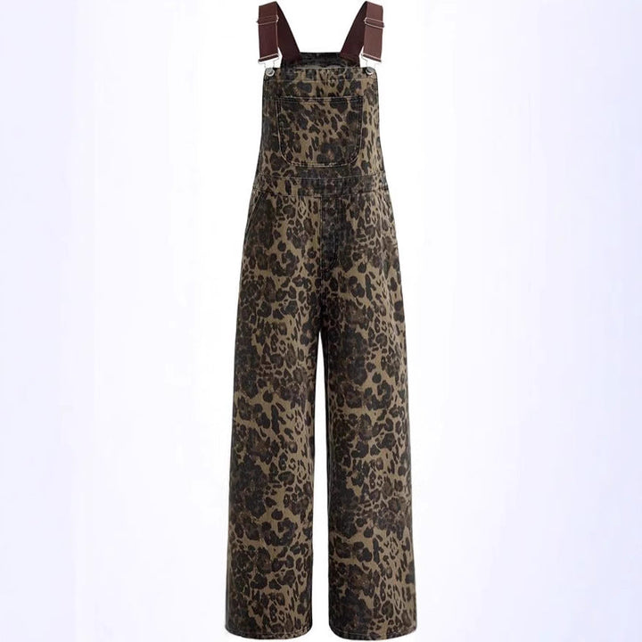 Sloane™ | Retro Leopard Print Jumpsuit