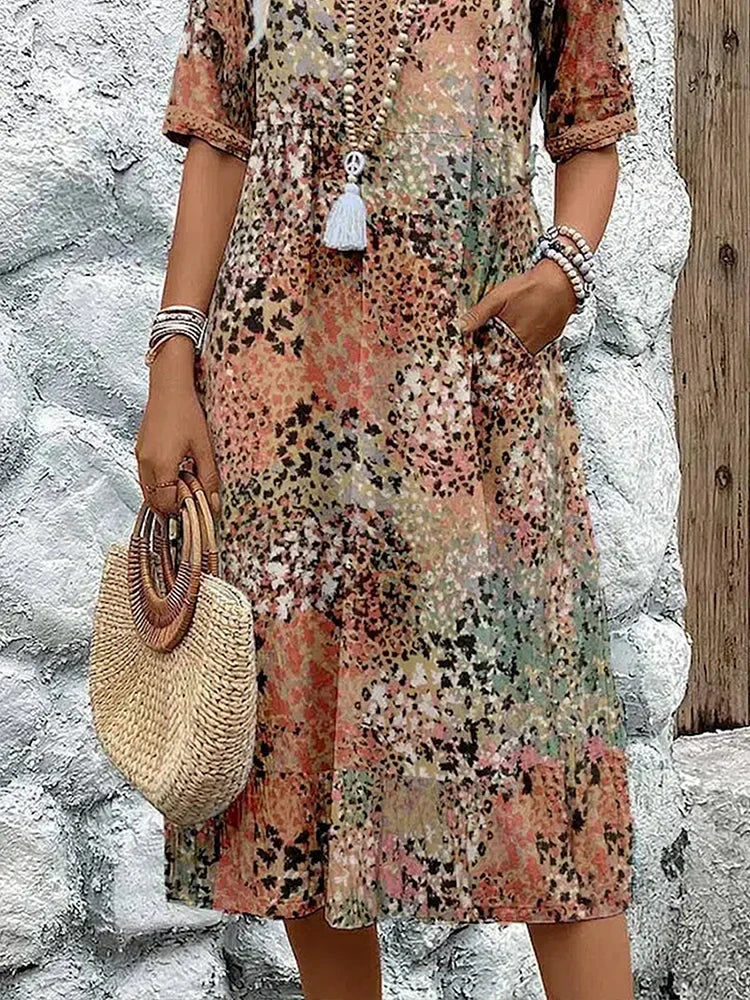 Vesna™ | Lightweight V-Neck Midi Dress