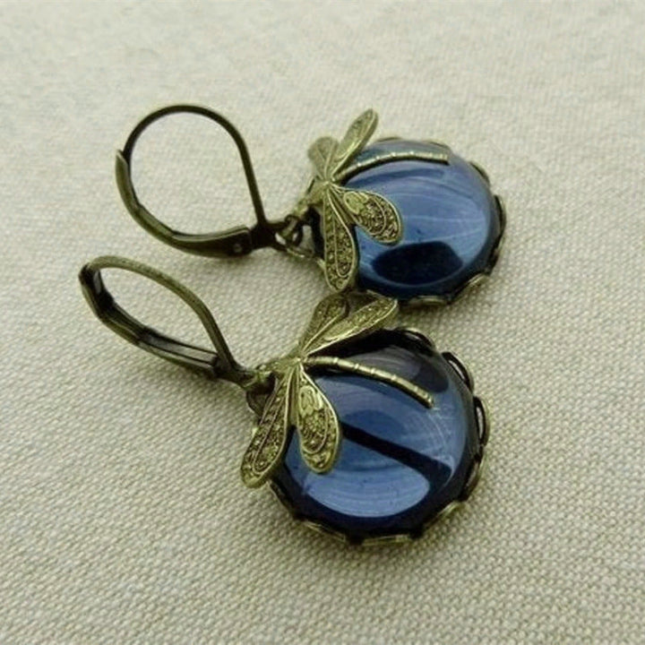 Elena™ | Elegant Spherical Dragonfly Earrings