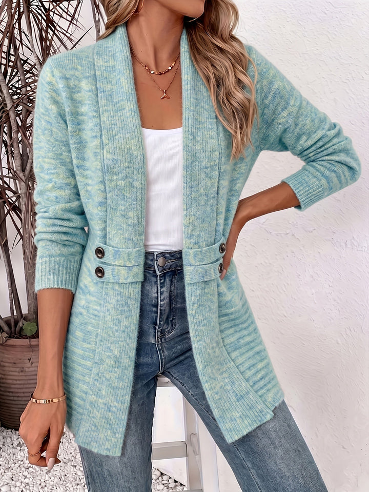 Vivian™ | Open Front Fitted Waist Cardigan
